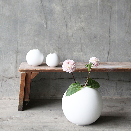 Cooee Design Ball Vase 10cm White Miljö 1