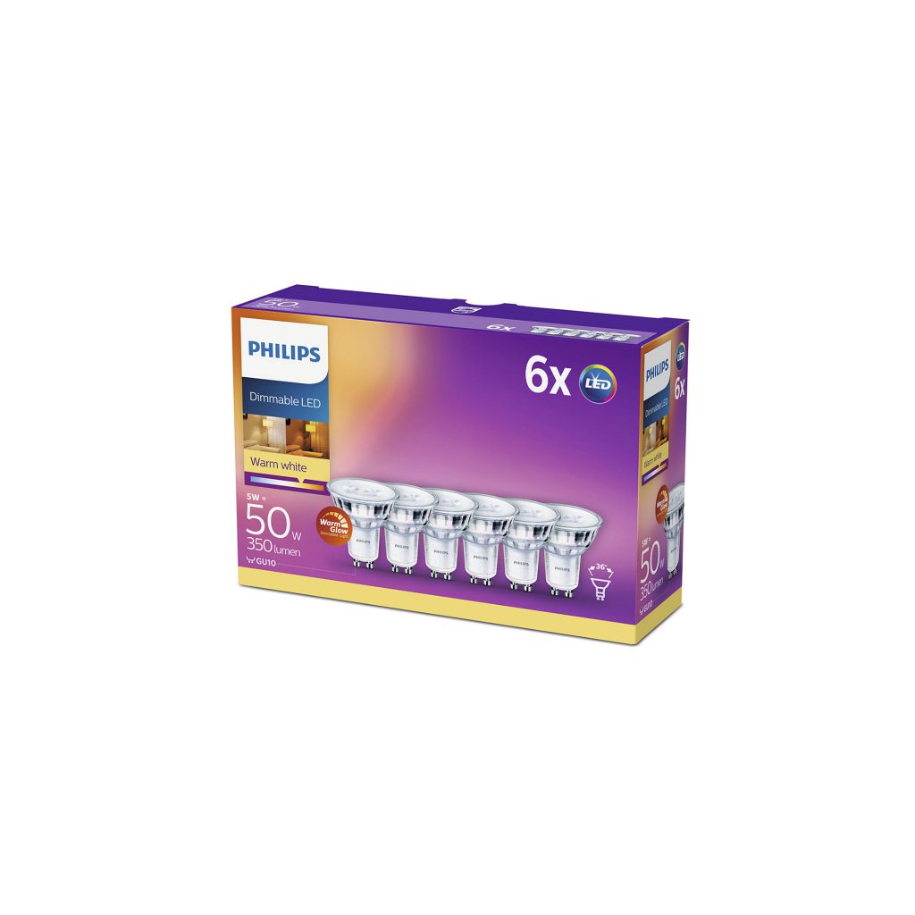 Philips Dimmable LED 6-p GU10 5W (50W) Sävedalens Belysning
